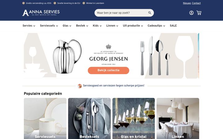 Screenshot stránky annaservies.nl