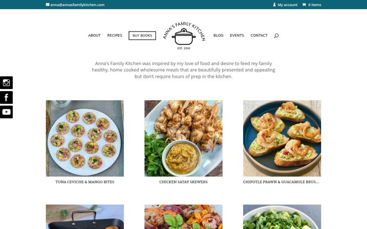 Screenshot di annasfamilykitchen.com