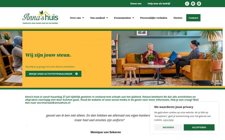 Screenshot stránky annashuis.nl