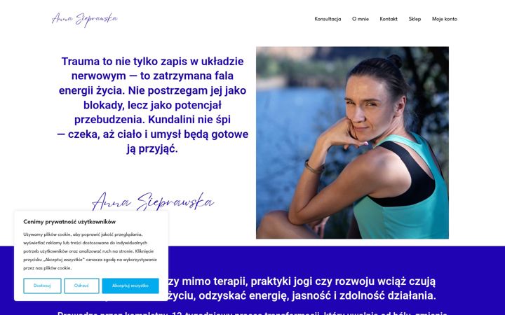 Screenshot of annasieprawska.pl
