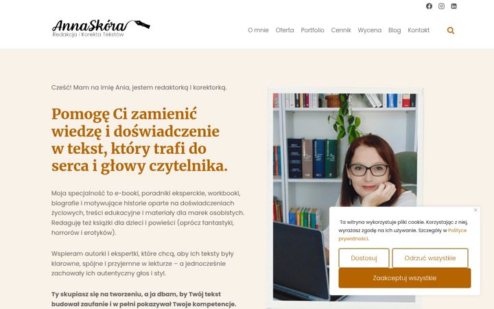 Screenshot of annaskora.pl