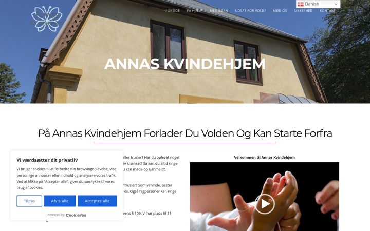 Screenshot of annaskvindehjem.dk