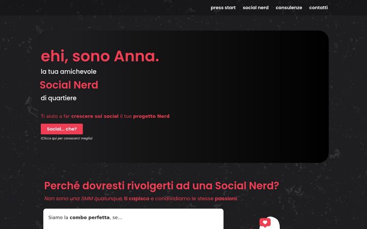 Posnetek zaslona annasocialnerd.it