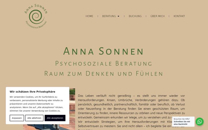 Screenshot του annasonnen.ch