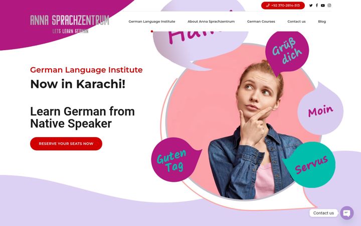 Screenshot von annasprachzentrum.com