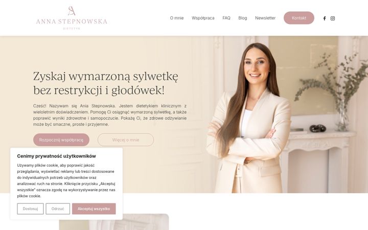 Skærmbillede af annastepnowska.pl