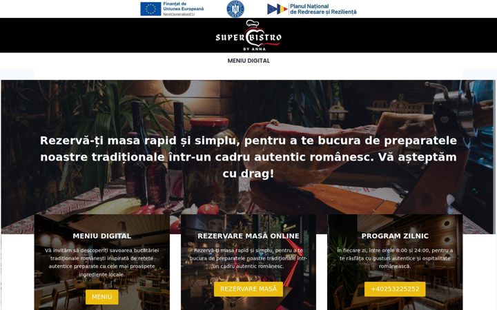 Screenshot of annasuperbistro.ro