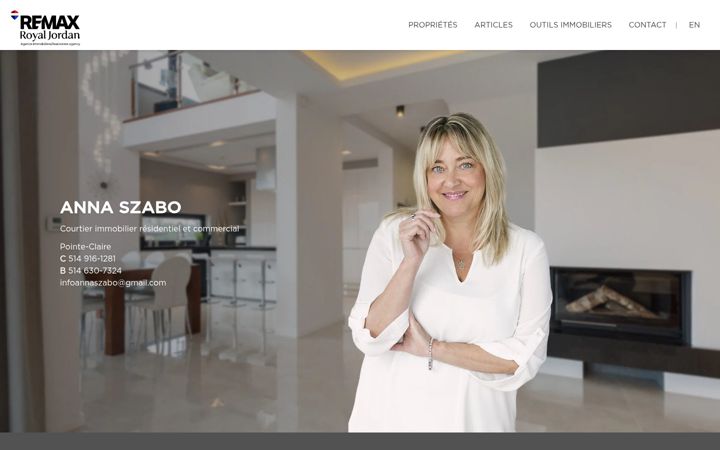 Screenshot of annaszabo.ca