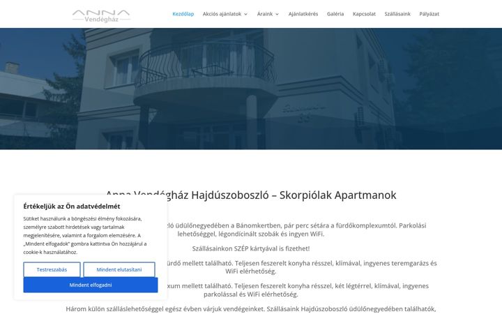 Screenshot of annaszallas.hu