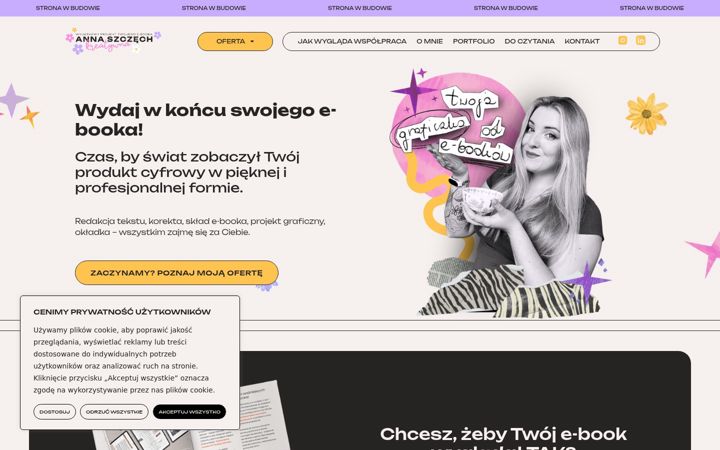 Screenshot of annaszczech.pl