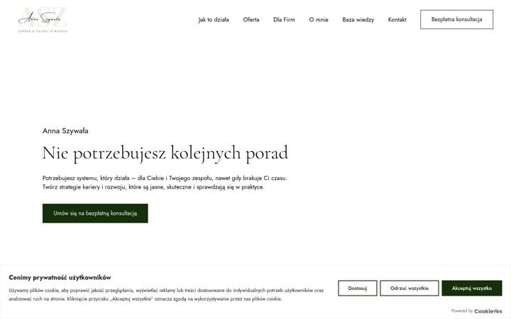 Screenshot von annaszywala.com