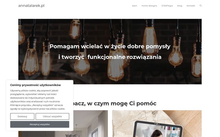 Screenshot of annatalarek.pl