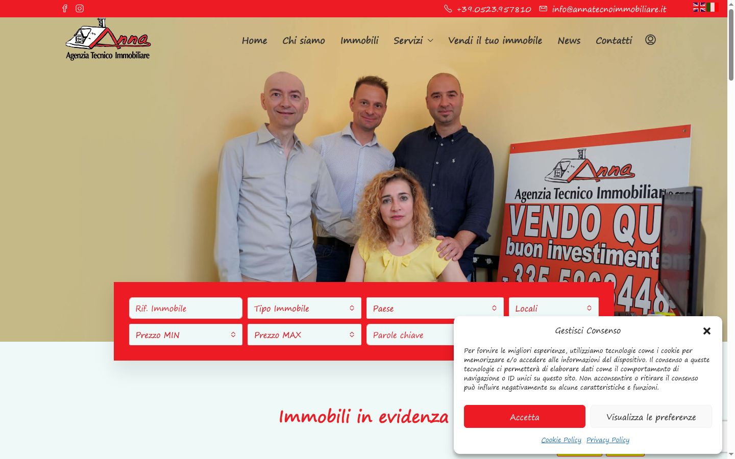 Captura de ecrã do banner de consentimento apresentado antes de qualquer interação