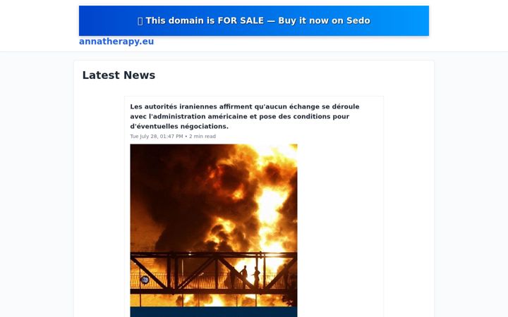 Screenshot of annatherapy.eu