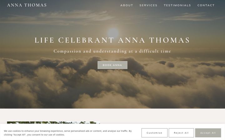 Screenshot of annathomas.co.uk