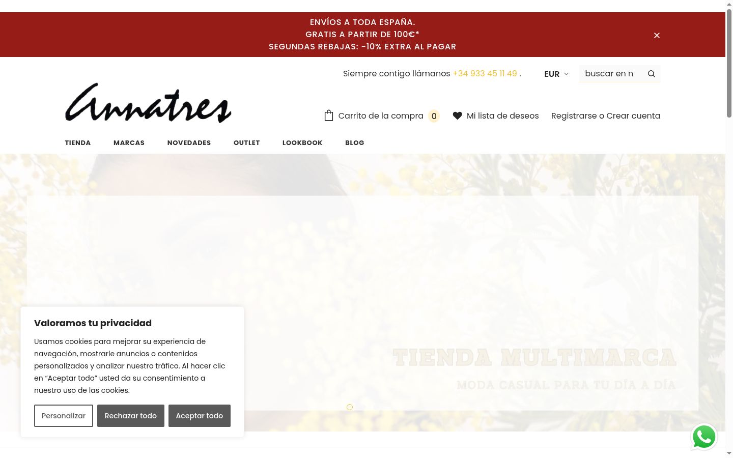 Screenshot des Einwilligungsbanners vor jeglicher Interaktion