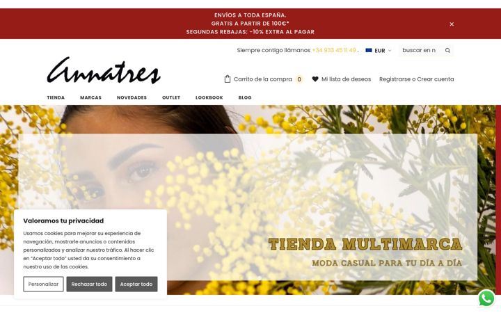Screenshot von annatresmoda.com