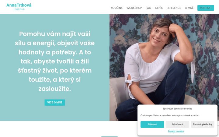 Screenshot of annatrtkova.com
