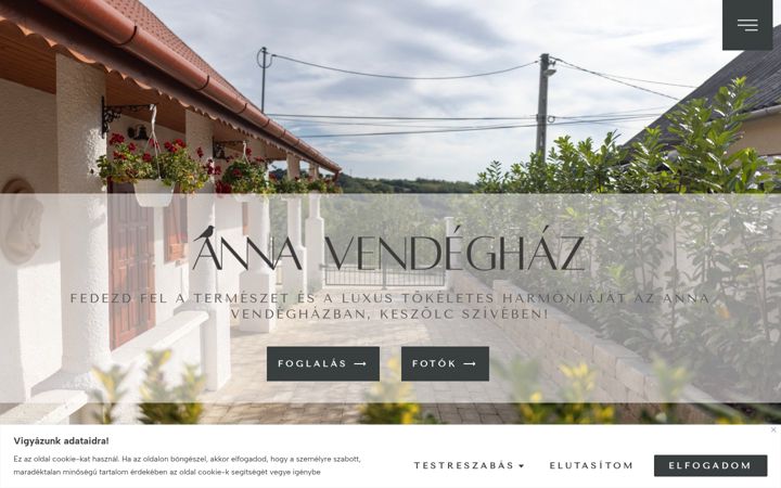 Screenshot of annavendeghazkesztolc.hu