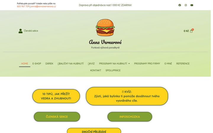 Screenshot of annavernerova.cz