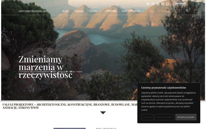 Screenshot of annawalaszek.art