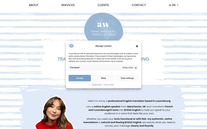 Screenshot of annawarnabytranslations.com