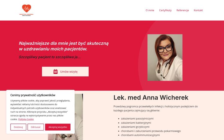 Screenshot of annawicherek.pl