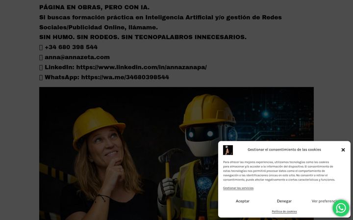 Screenshot of annazeta.com
