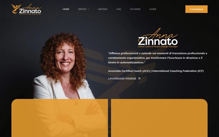 Snimka zaslona za annazinnato.it