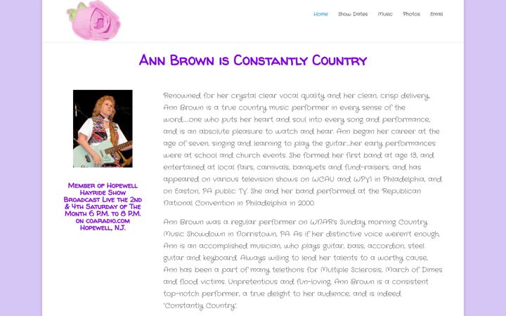 Screenshot of annbrowncountry.com