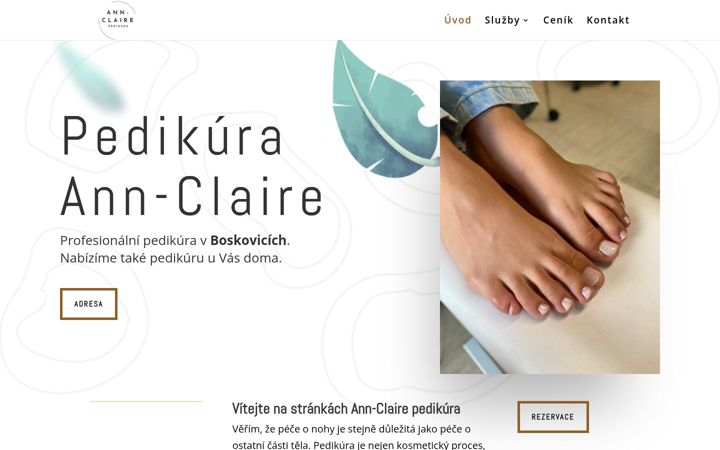 Screenshot van annclaire.cz