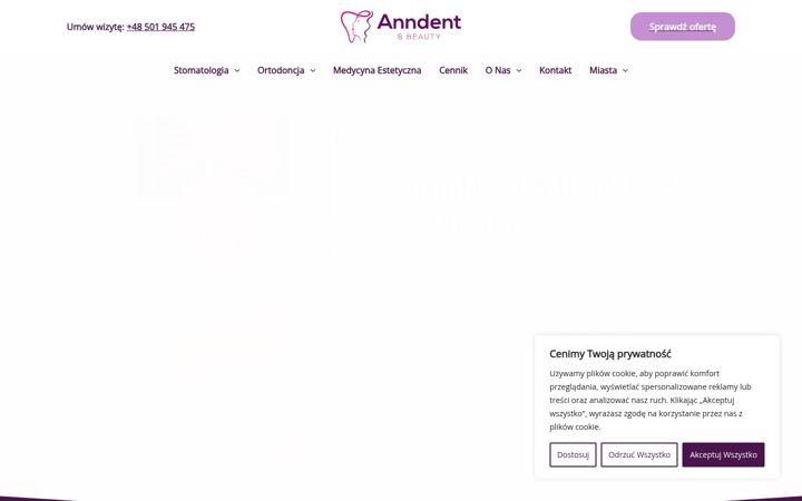 Screenshot of anndentbeauty.pl