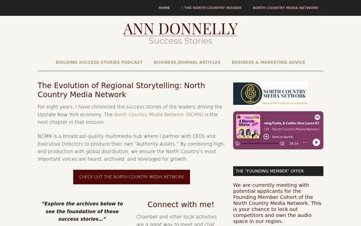 Captura de pantalla de anndonnellysuccessstories.com