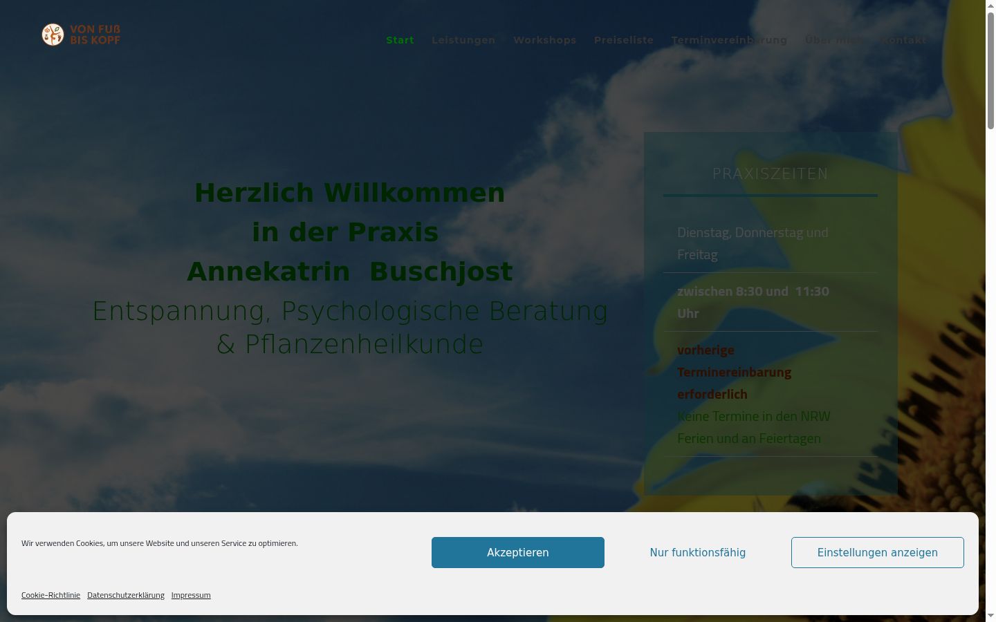 Screenshot tal-banner tal-kunsens muri qabel kwalunkwe interazzjoni