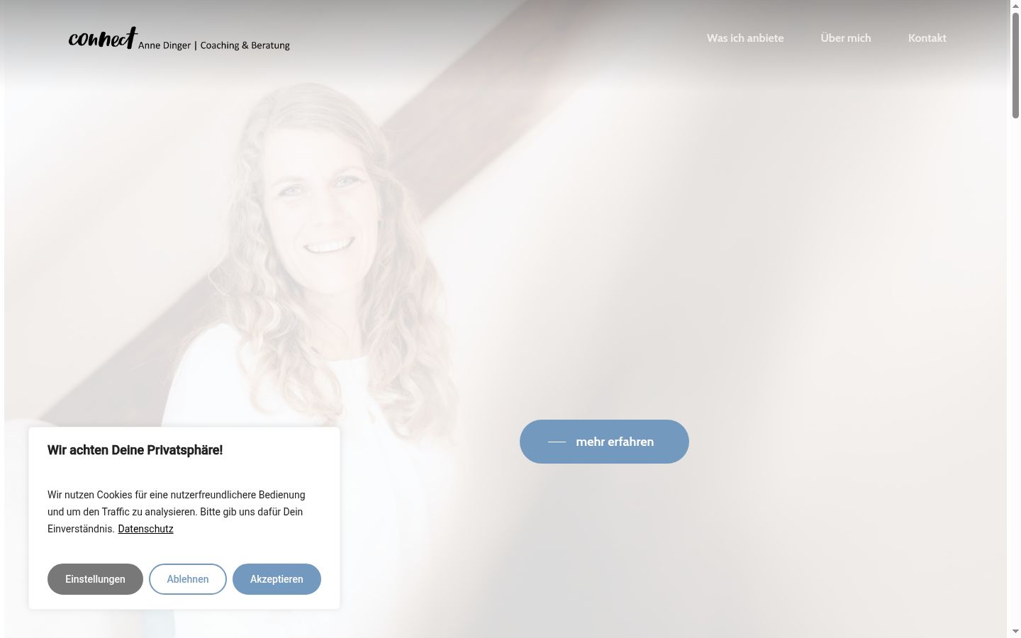 Screenshot of the consent banner shown before any interaction