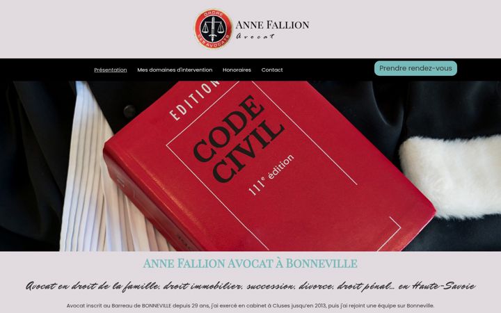 Screenshot of anne-fallion-avocat.fr