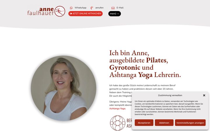 Screenshot of anne-faulhauer.de