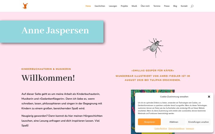 Screenshot of anne-jaspersen.de