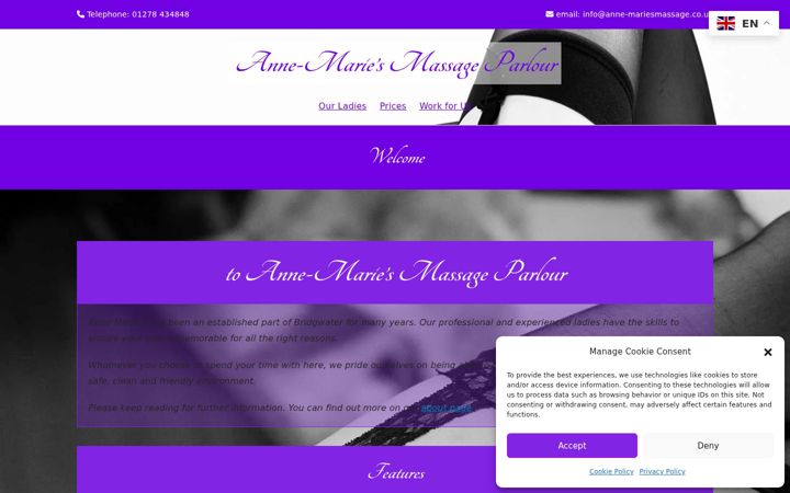 Screenshot of anne-mariesmassage.co.uk
