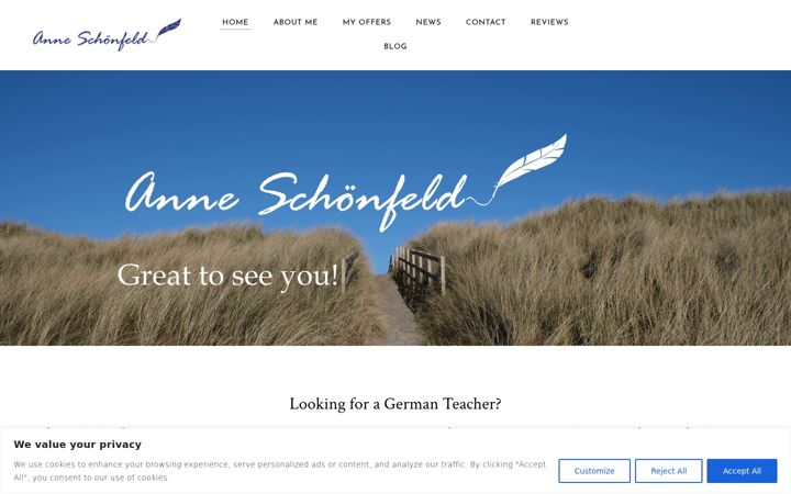 Screenshot of anne-schoenfeld.com
