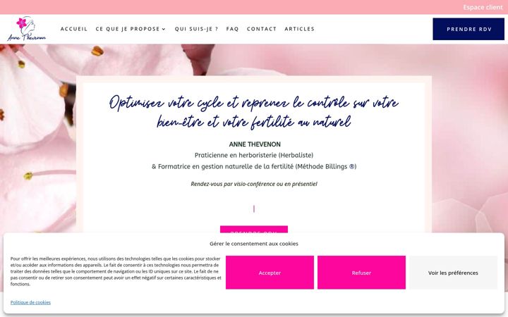 Screenshot of anne-thevenon.fr