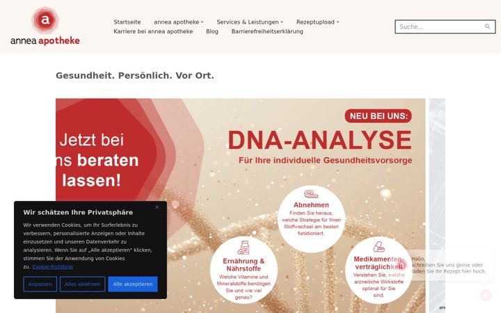 Screenshot of annea-apotheke.de