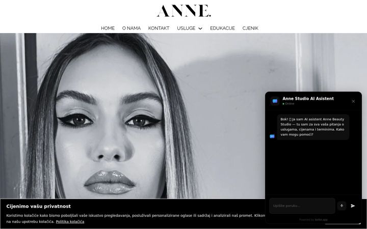 Screenshot of annebeautystudio.com