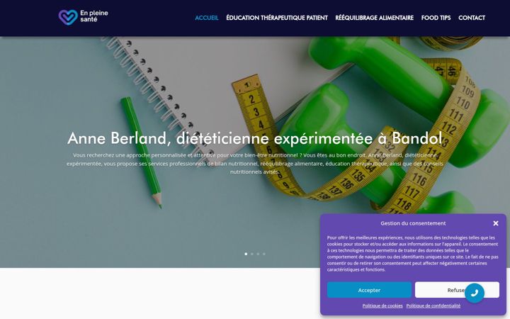 Screenshot of anneberlanddieteticienne.fr
