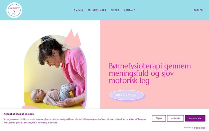 Screenshot of anneboernefys.dk