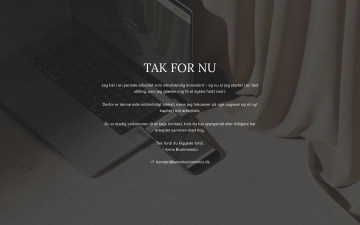 Screenshot of annebunimowicz.dk