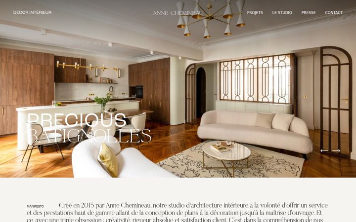 Screenshot του annechemineau.com
