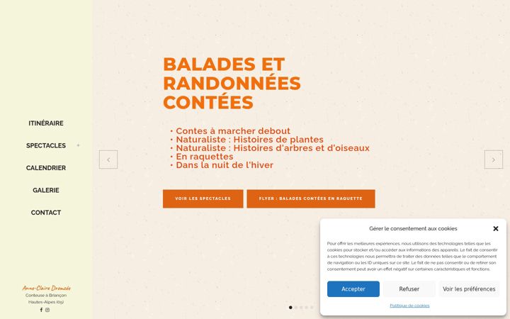 Screenshot of anneclaire-dromzee-conteuse.fr