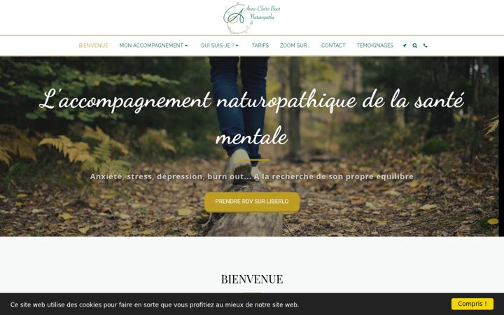 Screenshot of anneclairebour-naturopathe.fr