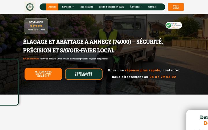 Screenshot of annecy-elagage.fr